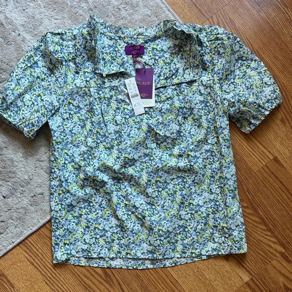 J. Crew floral Liberty fabric blouse